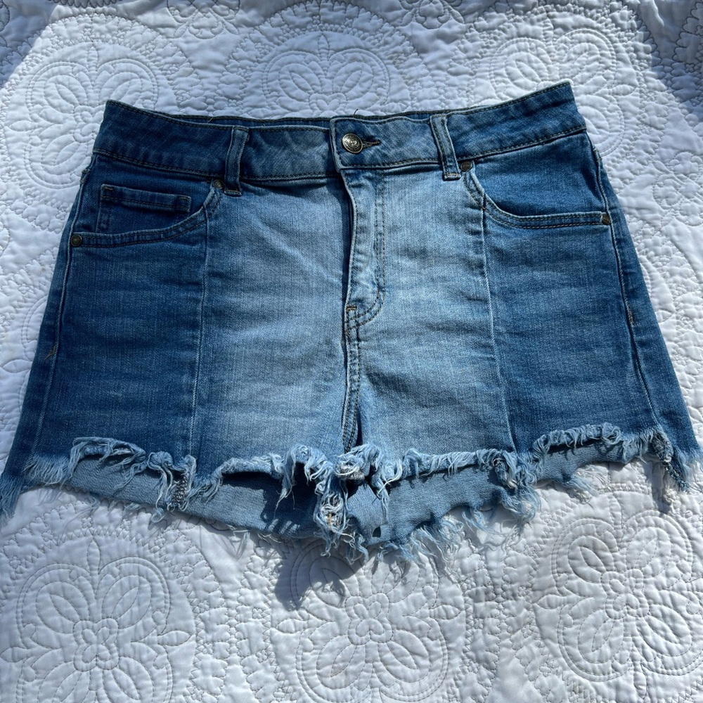 Altar’d State high rise shortie jean shorts